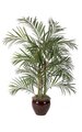 6 feet Areca Palm - 3 Fiberglass Trunks - 836 Leaves - Tutone Green - Weighted Base