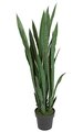 48" Plastic Sansevieria Plant - 46 Dark Green Leaves - 7" Weighted Base