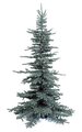 8' PVC Frasier Pine Christmas Tree - Natural Trunk - 1,770 Tips - Blue/Green - 60" Width - Metal Stand