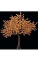 8' Maple Leaf Christmas Tree - 2,120 Warm White 5mm LED Lights - Brown Trunk/Branches
