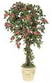 6' Artificial Bougainvillea - Natural Trunks - 1,812 Leaves - 811 Flowers - Beauty - Weighted Base