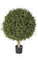 Wide Artificial Boxwood Ball Bush Potted Outdoor Rated