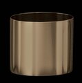 6 inches Brushed Bronze Plastic Container - 7 inches Outside Diameter - 7 inches Height