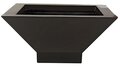 10.5" Fiberglass Square Pot - 16.5" Inside Diameter - Gloss Black