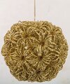 Earthflora's Glittery Fire Burst Ball Ornaments - 5 Inches Or 6.5 Inches - Champagne Or Gold Colors