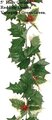 EF-61  5' Holly Garland 2" Holly Leaves, Red Poly Berries. Color: Variegated Green/Green (Sold in a 12 pc set)