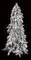 4' Flocked Carolina Pine Tree with lights