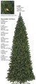 C-2400 6' Tall-9' Tall Winchester Pencil Christmas Tree With REG/ LED Lights or Without lights