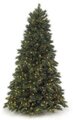 7.5' Weeping Mixed Pine Christmas Tree Slim  1,209 Tips  600 Clear Lights 57" Width Wire Stand  Blue/Green