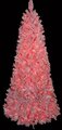Heavy Flocked Pink Christmas Tree - Slim Size - 918 Pink Tips - 650 Pink Lights