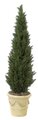 4 feet Plastic Outdoor Cedar Pine Tree - Synthetic Trunk - Green