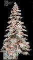 C-91052 9' Flocked Mountain Pine Tree - Full - 1,882 Tips - 750 Multi Color Mini Lights - 63" Width - Wire Stand