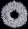 30 inches Hudson Pine Wreath - Triple Ring - 50 Clear Lights