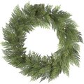 C-0642 30" Plastic Cedar Wreath - Triple Ring - 108 Tips - Green