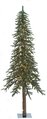 6 feet PVC Alpine Tree - 225 Warm White LED Lights - Black Metal Base