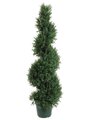 EF-404 4' Rosemary Spiral Topiary w/1512 Lvs. 12" Wide in Plastic Pot Green Indoor/Outdoor