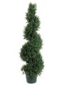 EF-404 4 feet Rosemary Spiral Topiary w/1512 Lvs. 12 inches Wide in Plastic Pot Green Indoor/Outd...