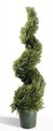 EF-603  5' Spiral Cypress/Juniper Topiary 2,214 Leaves Green Indoor/Outdoor