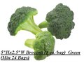 EF-231 5"Hx2.5"W Broccoli (3 ea./bag)  Green (Price is for 24 Bags of 3pc Bags 72 Total Pcs)