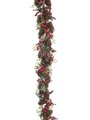 EF-468  	XDX468 	6 feet Pine Cone/Berry/Pine Garland Natural Red  (Sold in a 2 pc set)