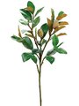 EF-337   37 inches Magnolia Bud Spray x5  Green  (Sold in A 6 PC Set)