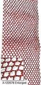 40" x 12" Plastic Glittered Honeycomb Ribbon Garland - Red