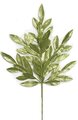 23 inches Plastic Glittered Bay Leaf Spray - 8 inches Stem - Sage Green