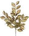 24" Plastic Painted Gold Apple Leaf Spray - 8" Stem - Sage Green/Gold