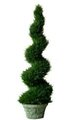 6' Outdoor Spiral Cypress UV Resistant Topiary