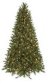 7.5 feet Tall and 10 feet Tall Valley Pine Christmas Tree with clear lights and wire stand
