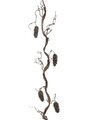 EF-662  75 inches Pine Cone/Twig Garland  Dark Gray**Price is for a 4 pc set**