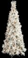 Heavy Flocked Long Needle Pine Christmas Tree - 80 Pine Cones - 350 Clear Lights