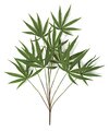 28" Marijuana Branch - 9 Green Leaves - Green/Brown Stem