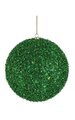 Tinsel/Sequined Ball Ornament - Green