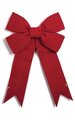 24" Velvet Bow with Tails - 35" OAL - Red