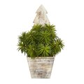 15" Succulent Artificial Plant in Christmas Tree Planter