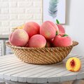 3.2 Inch Artificial Fruit Peach with Leaves  (16 pc set)