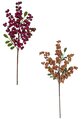18 Inch Foam Burgundy Or Gold Berry Sprays With Leaves