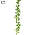 5' UV Protected PVC Pothos Leaf Garland Green White