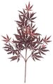 30 inches Maple Branch - 28 Leaves - Burgundy - FIRE RETARDANT