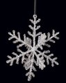 9 INCH ACRYLIC 3D SNOWFLAKE ORNAMENT - CLEAR