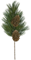 31" Outdoor UV Rated Polyblend Eastern White Pine Branch with Pinecones