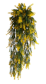 30 Inch Long 8" Wide Outdoor UV and Fire Rated Hanging Yellow and Green Willow Bush