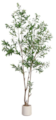 7’ Artificial Mediterranean Olive Tree In White Decorative Planter
