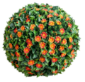15" UV Resistant Outdoor Artificial Flowering Daisy Boxwood Ball (Indoor/Outdoor)