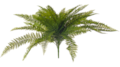 Outdoor UV Rated Green Leather Fern Bush
