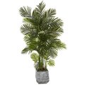 75" Areca Palm Artificial Tree in White Planter