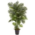 75" Areca Palm Artificial Tree in Decorative Metal Pail with Rope