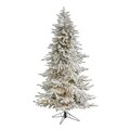 6.5' Flocked Grand Northern Rocky Fir Artificial Christmas Tree with 1150 Warm Micro (Multifunction with Remote Control) LED Lights, Instant Connect Technology and 820 Bendable Branches