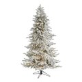 6.5' Flocked Grand Northern Rocky Fir Artificial Christmas Tree with 1150 Warm Micro (Multifuncti...
